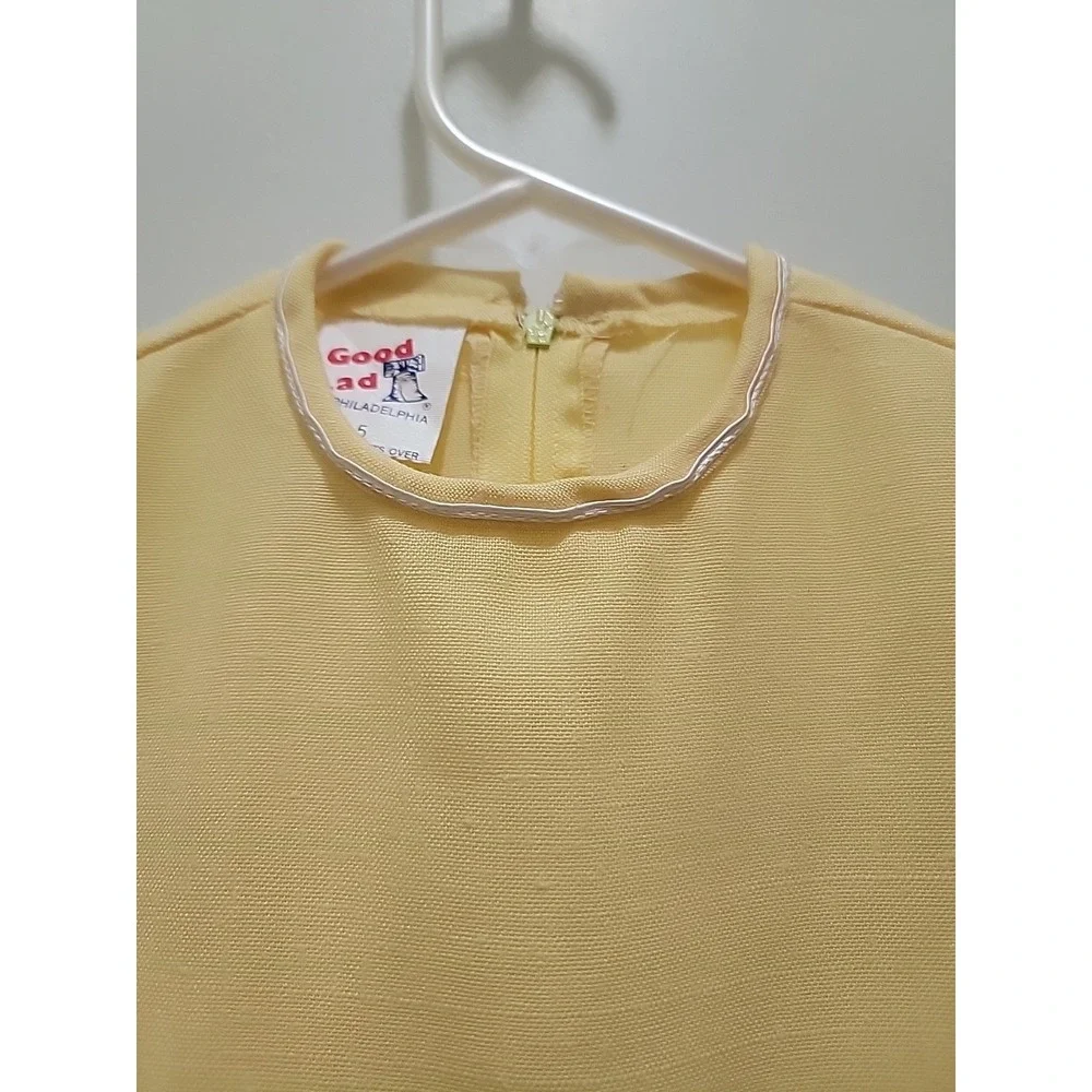 Vintage Good Lad Dress Size 5 Yellow Party Dress Spring Easter Summer 80s/90s